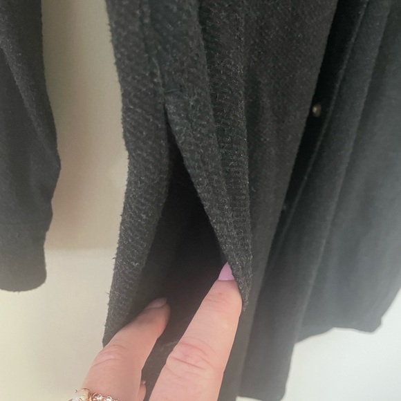 Faherty Legend Button Down Twill Sweater Dress Black Size Small Lagenlook - Picture 8 of 10